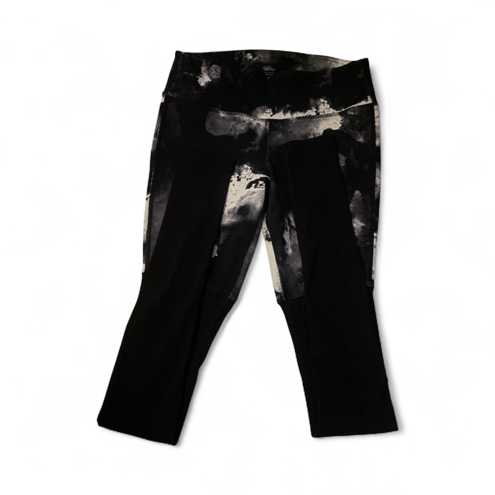 ALO Yoga Kids Artistic Black and Gray Leggings